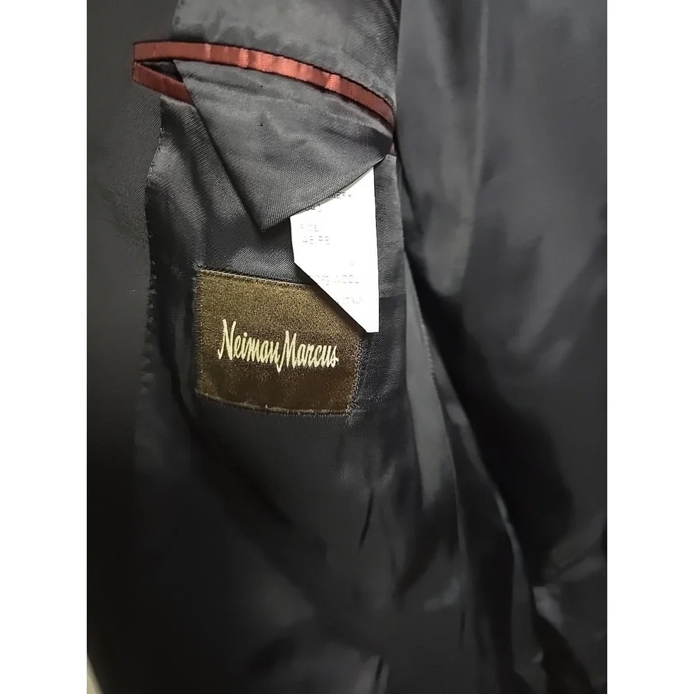 Neiman Marcus Men's‎ Napoli 999 Sport Coat/Jacket/100% Wool, Black 48R LS Italy
